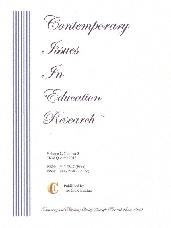 Portada Revista Contemporary Issues in Education Research